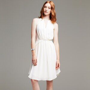 Banana Republic Monogram Chiffon Halter Dress in RED